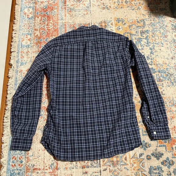 Jcrew 2-ply cotton blue and white checked button down - Picture 5 of 6